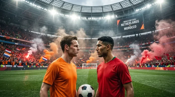 Match Pays-Bas - Maroc lors des huitièmes de finale de la Coupe du Monde 2026