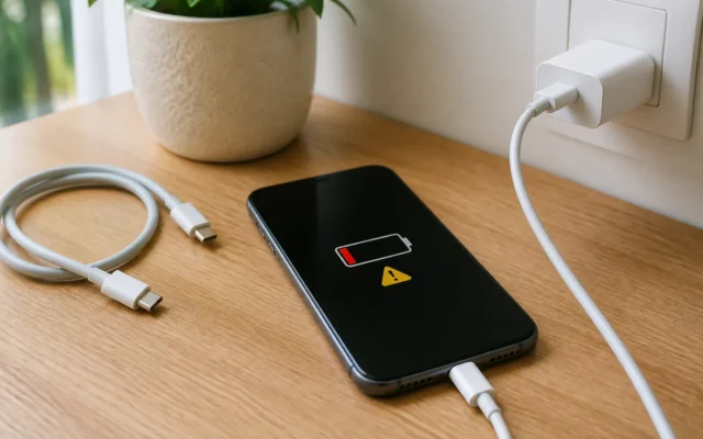 Téléphone branché mais ne charge pas : 10 vérifications sûres